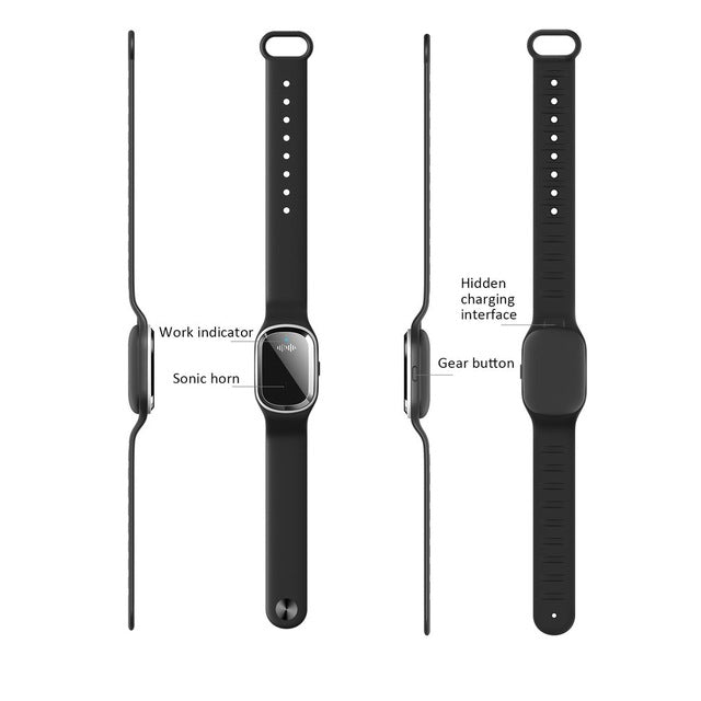 SuperShield Ultrasonic Mosquito Repellent Watch Band - Electronic Pest Control Wearable