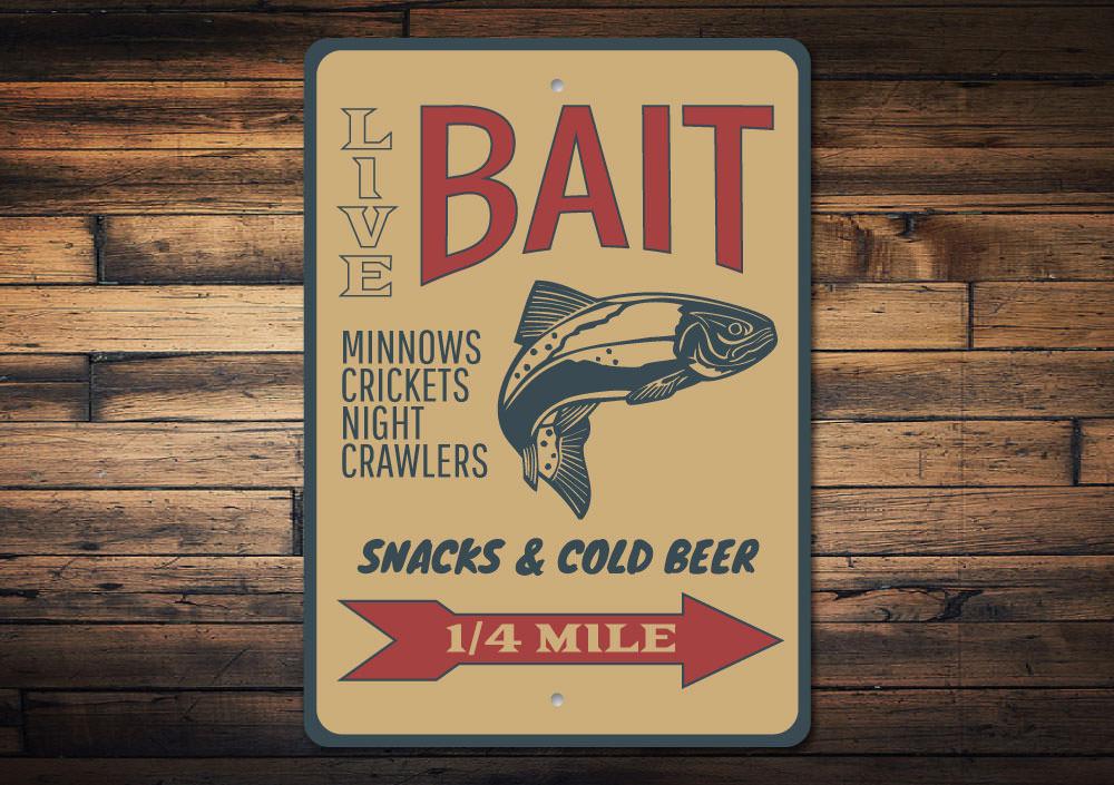 Fishing Bait Sign