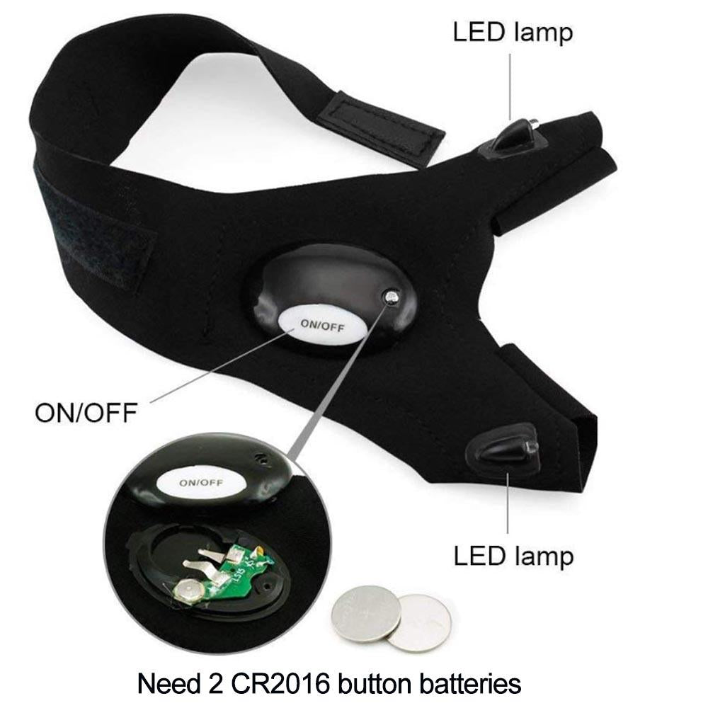 Night Light Waterproof Gloves with LED Flashlight Rescue Tool