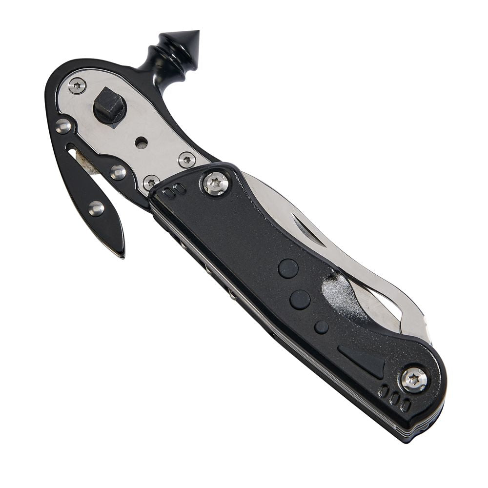 Black Glass Breaker With Multi Tools, 6" L