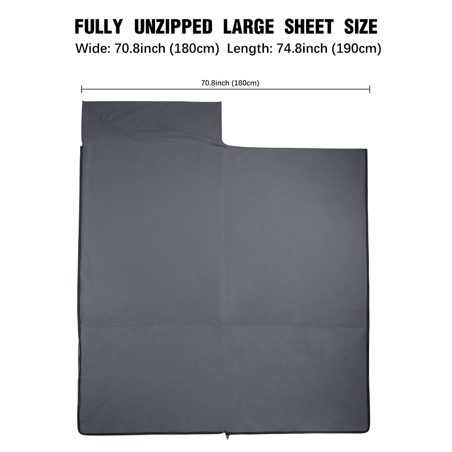 Premium Cotton Sleeping Bag Liner - Ultralight Travel and Camping Sheet