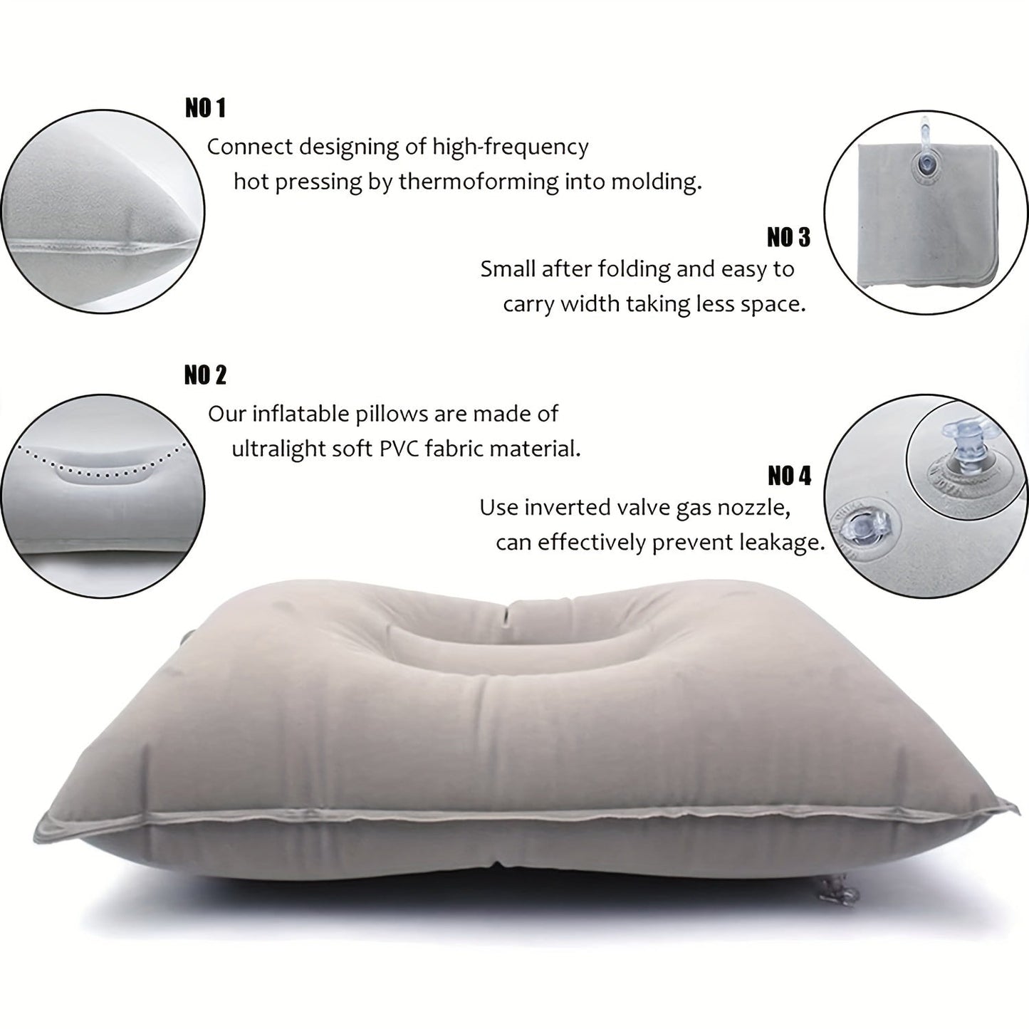 Comfortable Inflatable Pillow Perfect for Office Travel and Outdoors