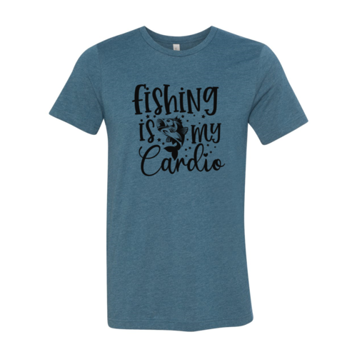 Fishing Is My Cardio Unisex T-Shirt - Comfortable Ring-Spun Cotton Fishing Enthusiast Tee