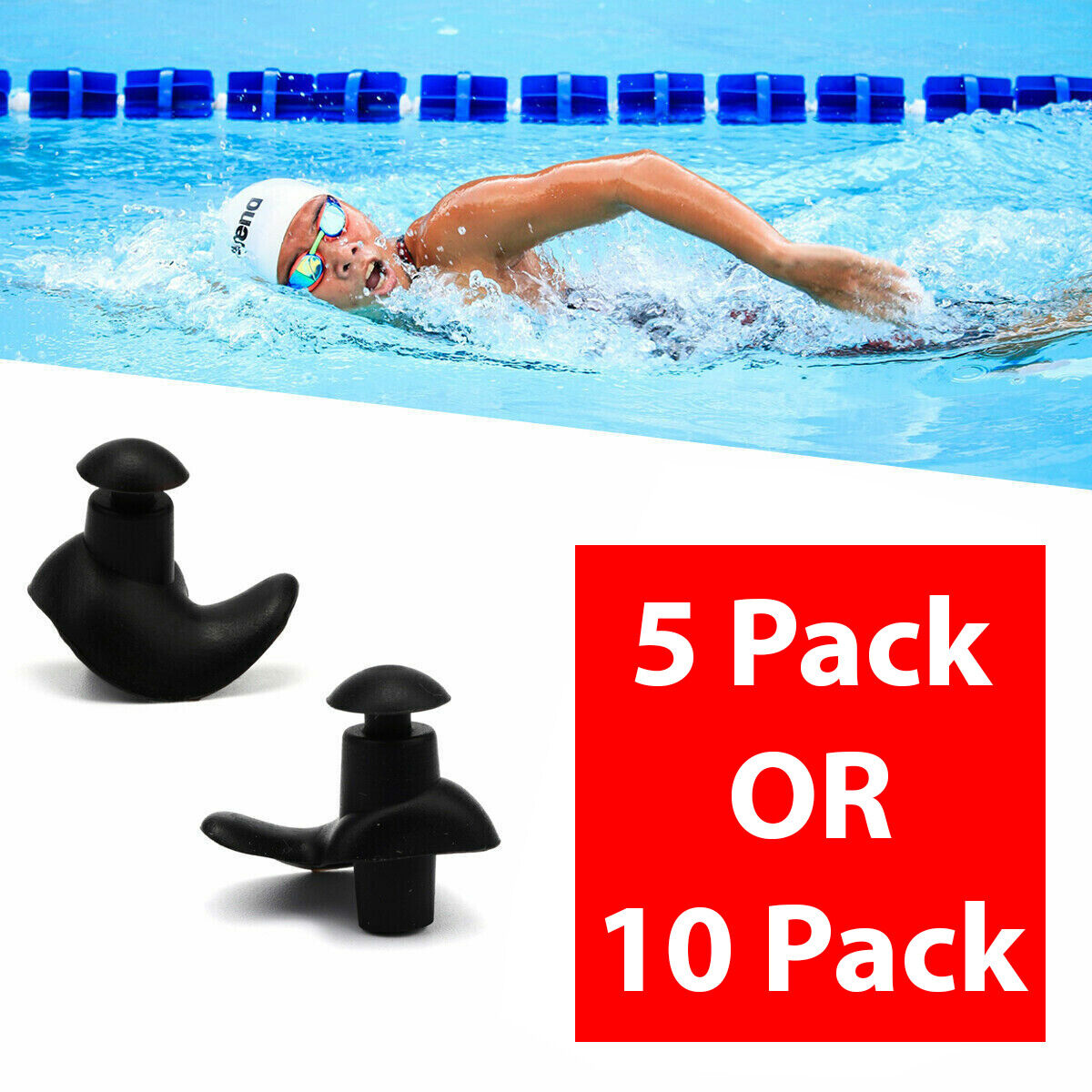 5/10 Pairs Soft Silicone Ear Plugs For Swimming Sleeping Anti Snore