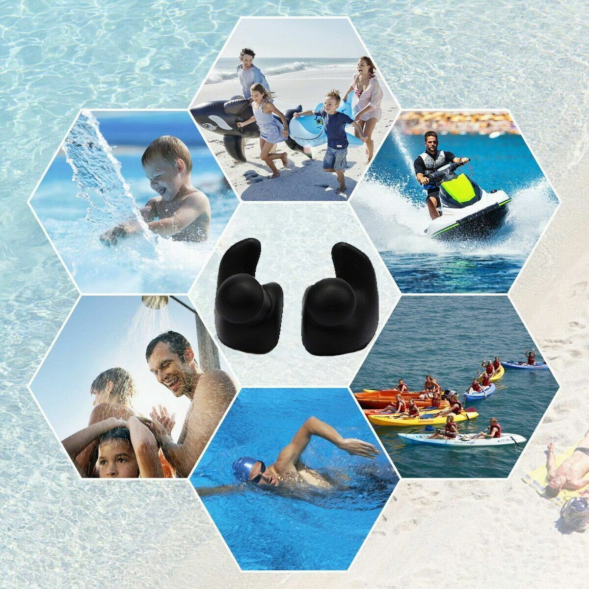 5/10 Pairs Soft Silicone Ear Plugs For Swimming Sleeping Anti Snore