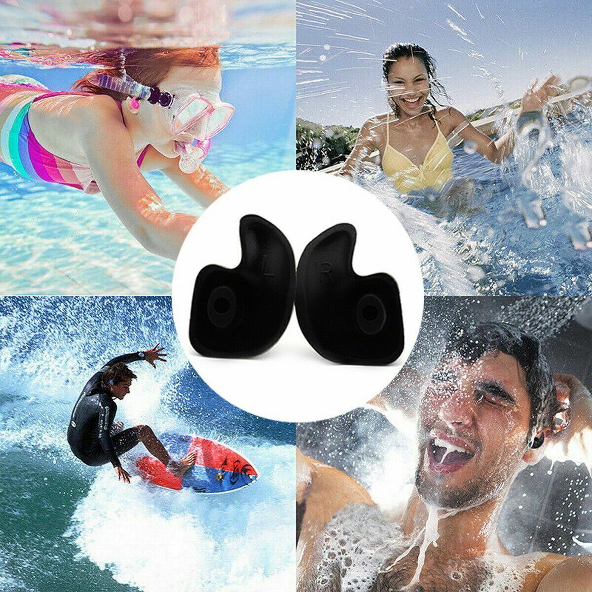 5/10 Pairs Soft Silicone Ear Plugs For Swimming Sleeping Anti Snore