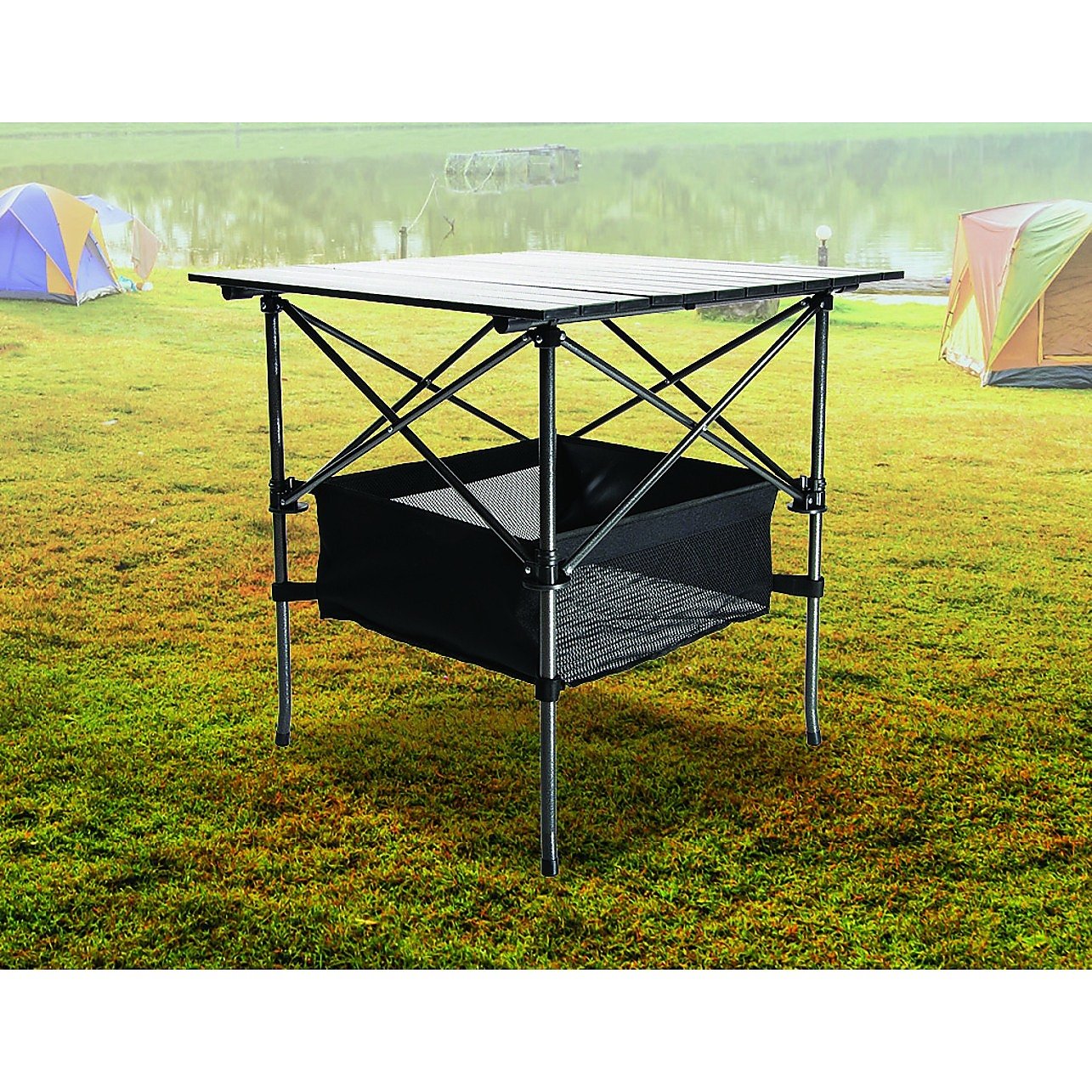 Heavy-Duty Folding Camping Table - Portable Steel RV & Caravan Outdoor Table