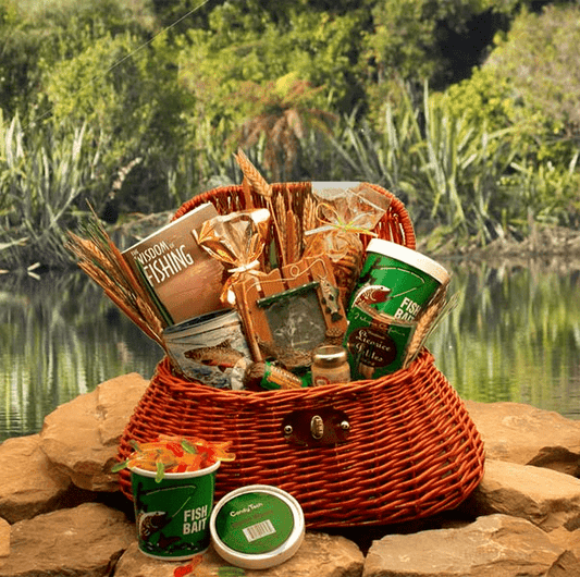 Fisherman's Deluxe Creel Gift Basket - Complete Fishing Enthusiast Collection