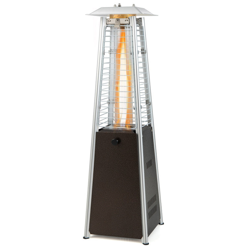 10000 BTU Portable Steel Tabletop Patio Heater with Glass Tube