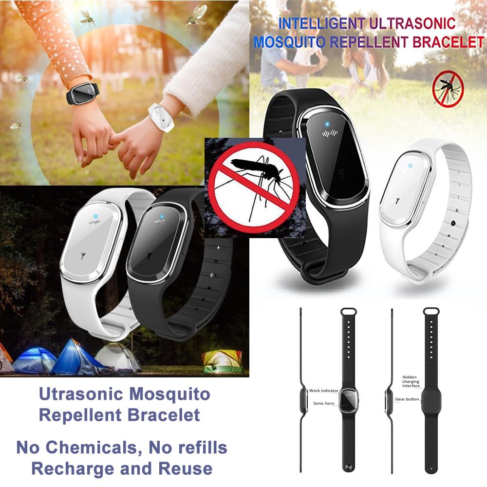 SuperShield Ultrasonic Mosquito Repellent Watch Band - Electronic Pest Control Wearable