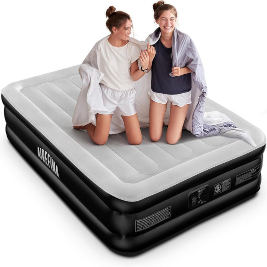 Full Air Mattress 18", Built-In Pump, 3-Minute Inflation