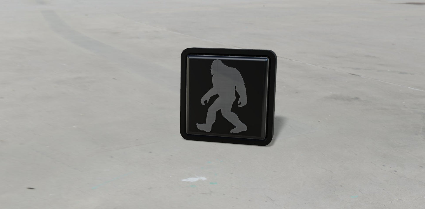 Wildman LED Hitch Cover - Universal 2-inch Receiver Brake Light with Sasquatch Design