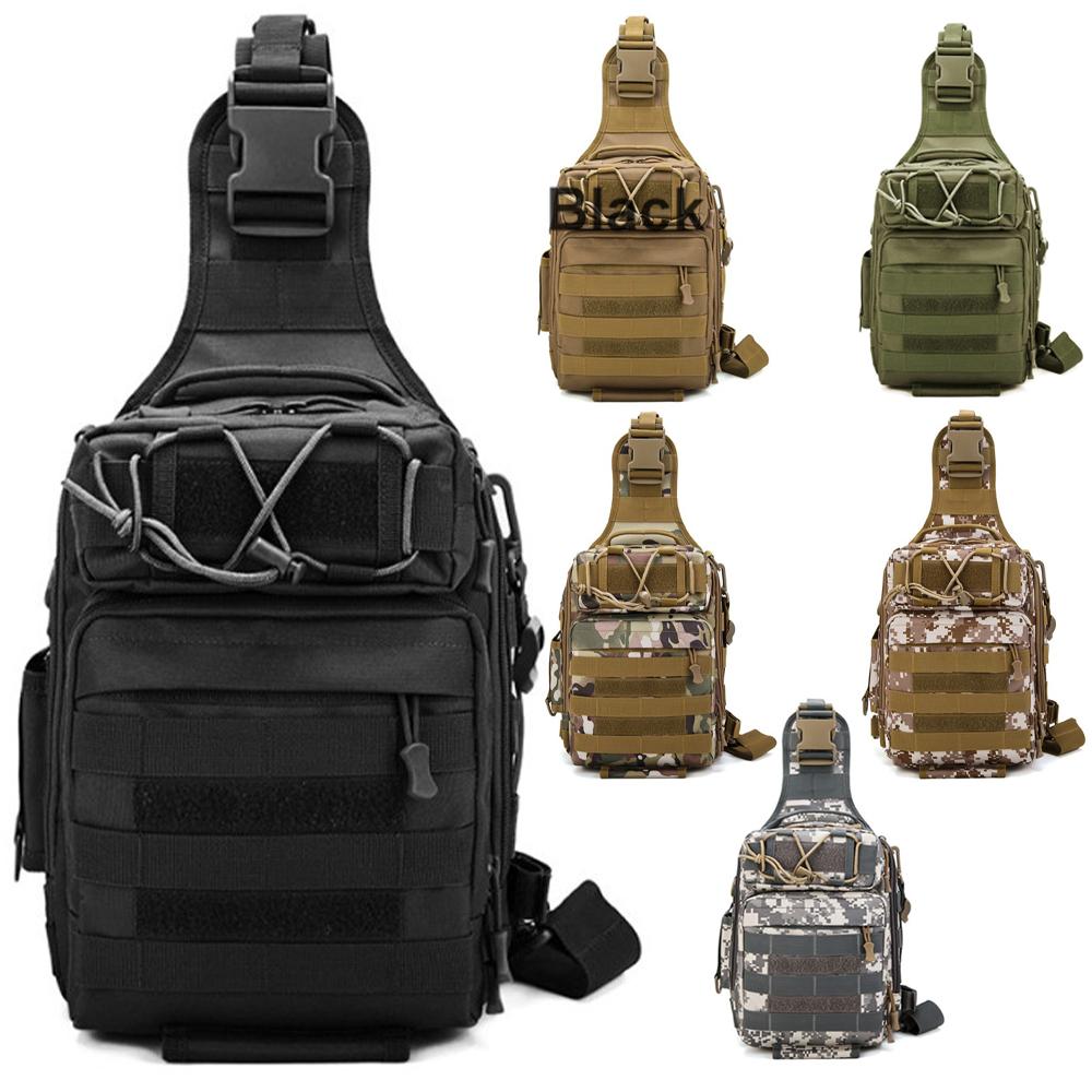 LUXHMOX Tactical Fishing Backpack - Waterproof Outdoor Gear Storage Sling Bag (5.25x12x9)