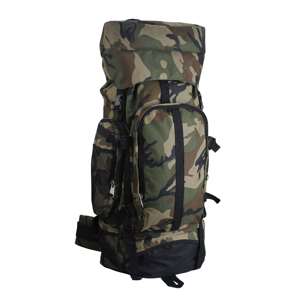 30" Mountaineer's Waterproof Backpack - Heavy-Duty Camo Hiking Pack with Padded Straps