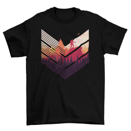 Colorful hiking t-shirt