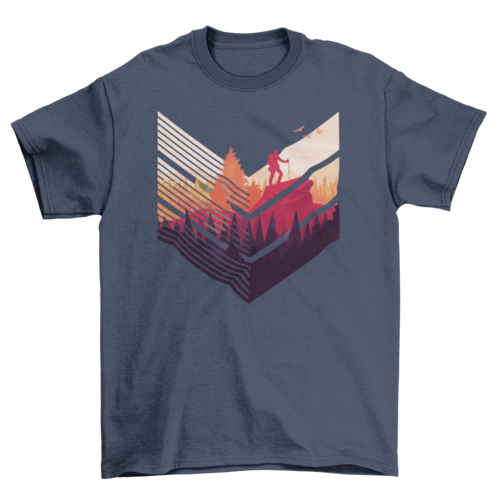 Colorful hiking t-shirt