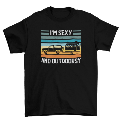 Sexy and outdoorsy Unisex Cotton T-Shirt - Casual Short Sleeve Comfort Tee