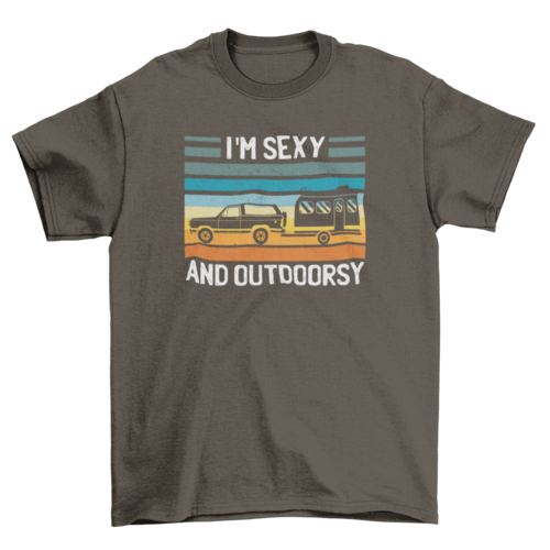 Sexy and outdoorsy Unisex Cotton T-Shirt - Casual Short Sleeve Comfort Tee