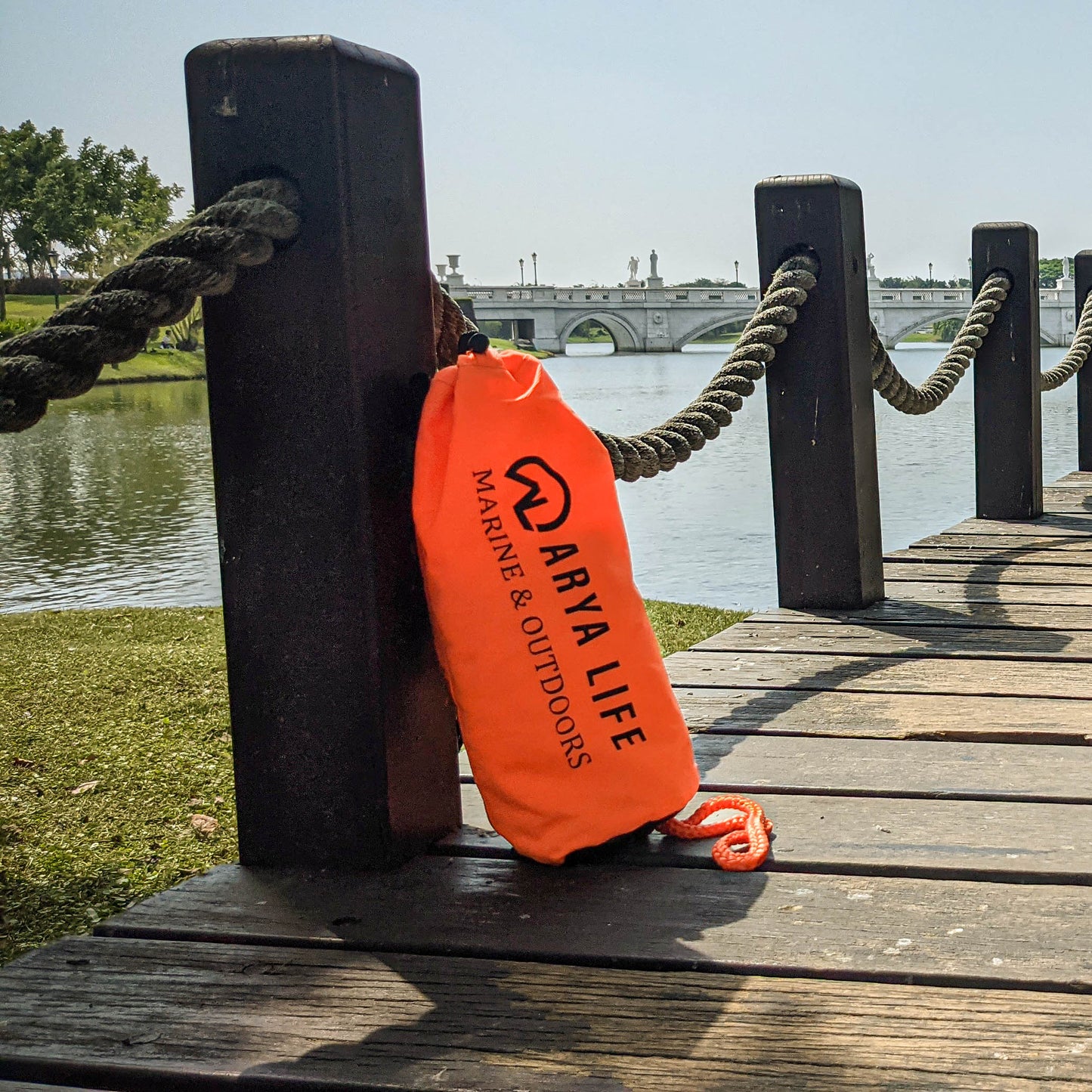 70ft Marine Rescue Throw Rope Bag - High Visibility Emergency Water Safety Equipment