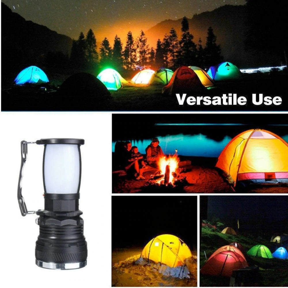 3-Mode Solar Camping Lantern - Multi-Function LED Light with Power Bank