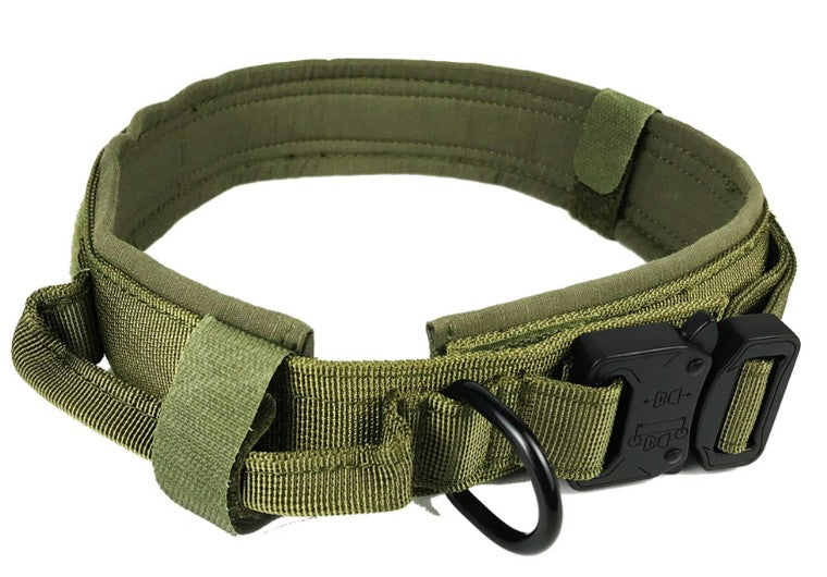 Heavy-Duty Military Tactical Dog Collar - Adjustable Control Handle Training Collar