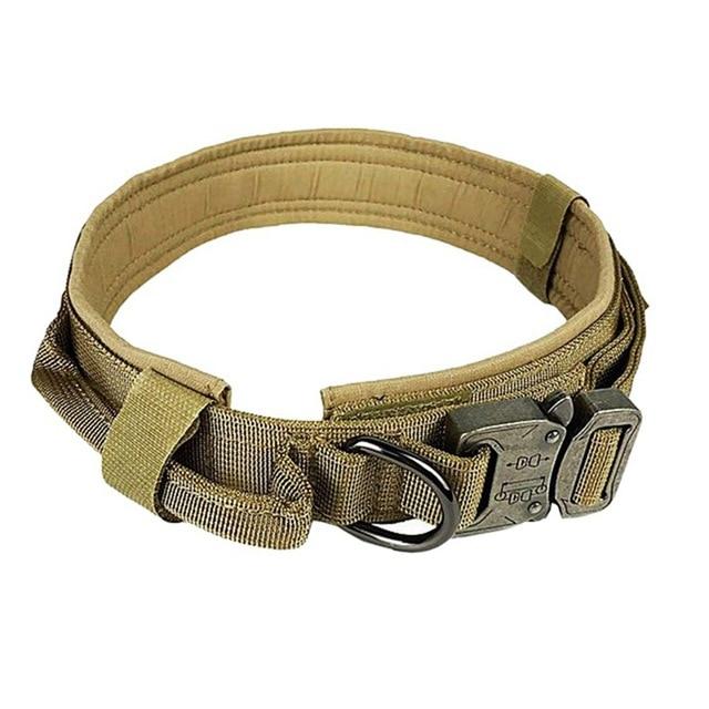 Heavy-Duty Military Tactical Dog Collar - Adjustable Control Handle Training Collar