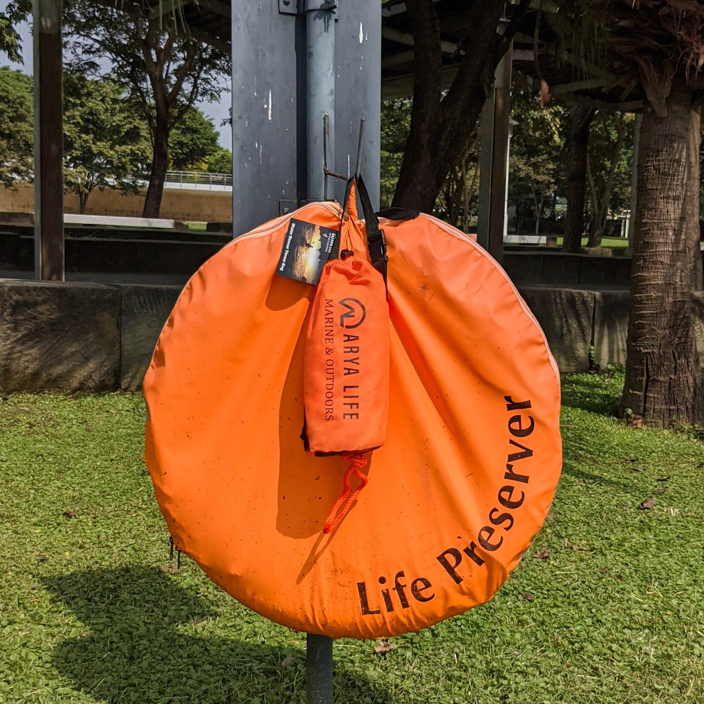 70ft Marine Rescue Throw Rope Bag - High Visibility Emergency Water Safety Equipment