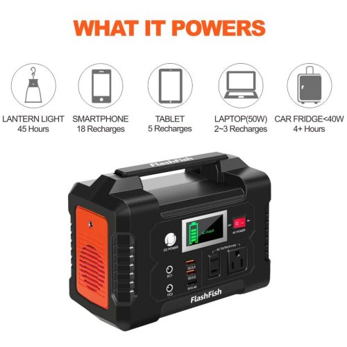 FlashFish 200W Portable Power Station 40800mAh Solar Generator