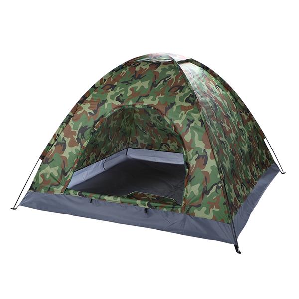 3-4 Person Camouflage Dome Tent - Waterproof Family Camping Shelter (6.56x6.56x4.43ft)