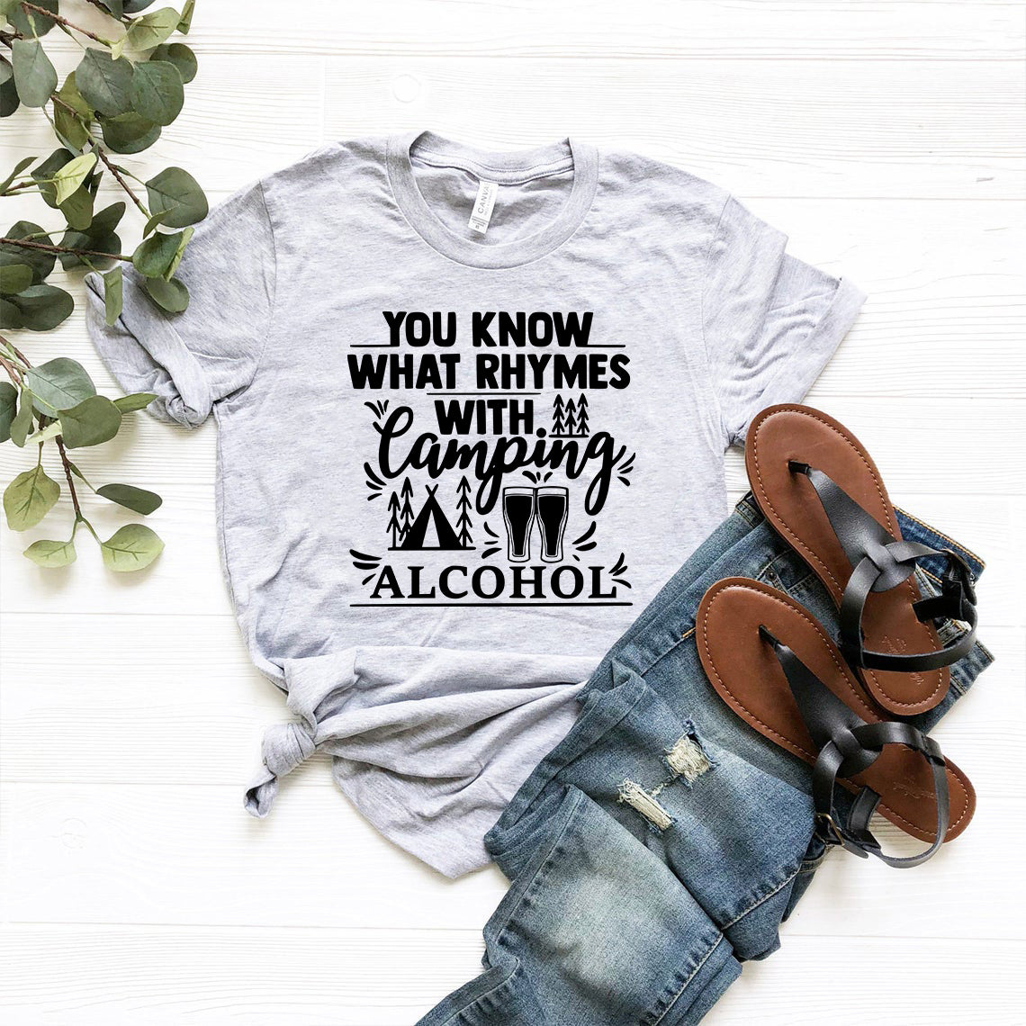 You Know What Rhymes With Camping Alcohol Shirt