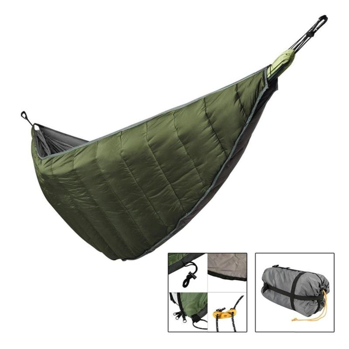 380T Ripstop Nylon Hammock Underquilt - Waterproof Camping Insulation (8x4.5ft)