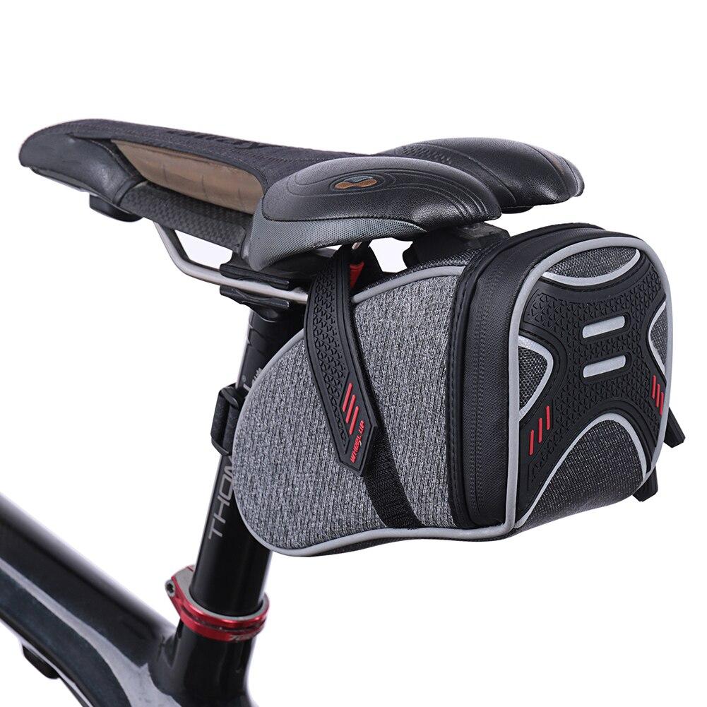 Waterproof MTB Bike Saddle Bag - Reflective Cycling Storage Pouch (7.48" x 4.33")