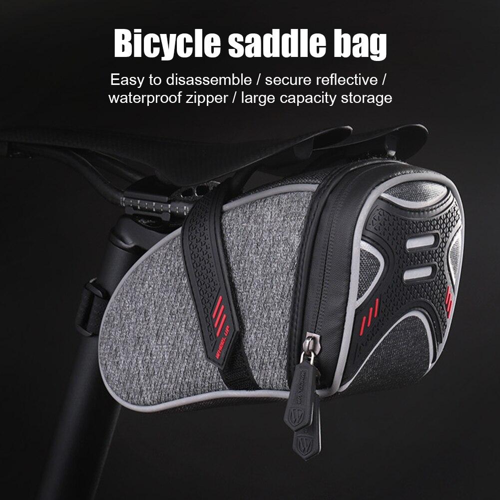 Waterproof MTB Bike Saddle Bag - Reflective Cycling Storage Pouch (7.48" x 4.33")