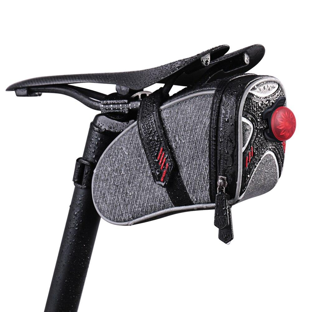 Waterproof MTB Bike Saddle Bag - Reflective Cycling Storage Pouch (7.48" x 4.33")