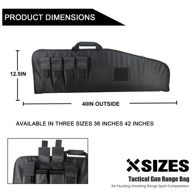 40-inch Tactical Rifle Case - Military-Grade Gun Storage Bag with Protective Padding