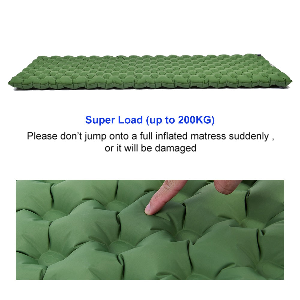 Camping Single Inflatable Mattress Outdoor Sleeping Pad Bed Ultralight