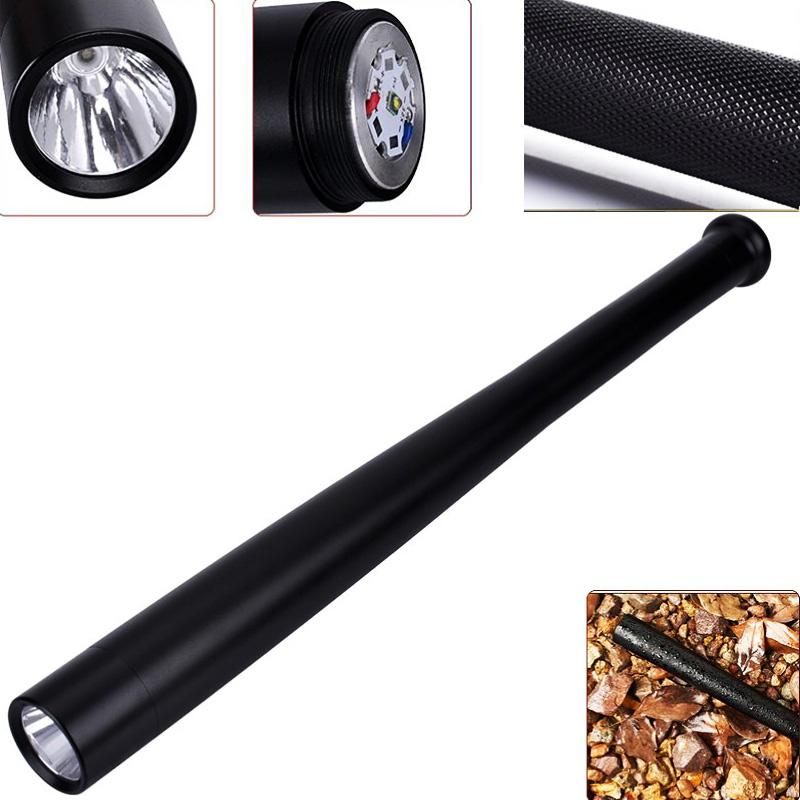 T6 LED Tactical Baseball Bat Flashlight - 450LM Rechargeable Security Defense Torch