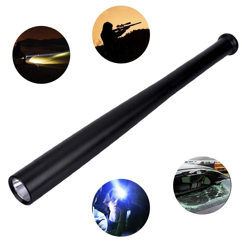 T6 LED Tactical Baseball Bat Flashlight - 450LM Rechargeable Security Defense Torch