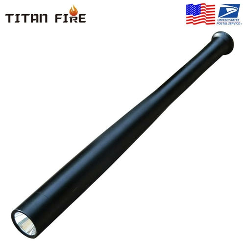 T6 LED Tactical Baseball Bat Flashlight - 450LM Rechargeable Security Defense Torch